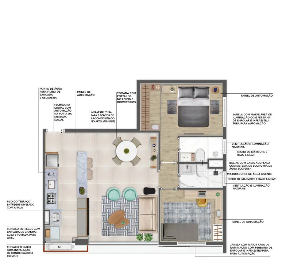 Planta apartamento campo belo